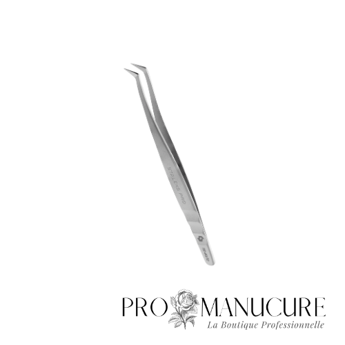 Zoom bords travaillants polis pince TE-40/12 Staleks Expert 40 courbure 65° poignées allongées pour pose extension cils professionnelle