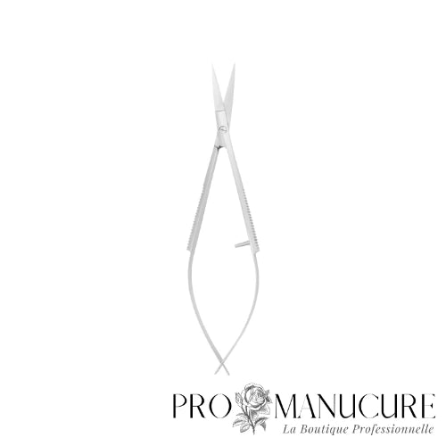 Micro-ciseaux cuticule Staleks Pro Expert 90 Type 1 SE-90/1 acier inox AISI 420 lame miniature 15mm manches droits sans anneaux manucure russe professionnelle