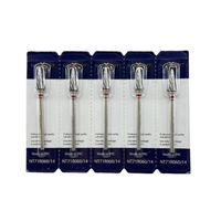 NailXpert - Embout en Carbure (Carbide) pour les ongles, "Cône", Rouge, Diamètre 6 mm / Partie de travail 14 mm.