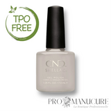 Flacon de vernis semi-permanent CND Shellac Cityscape, teinte gris perle clair et crémeux, format 7,3ml, formule sans TPO.