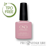 Flacon de vernis semi-permanent CND Shellac Mover & Shaker, teinte nude rosé terreux et sophistiqué, format 7,3ml, formule sans TPO.
