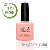 CND Shellac - Sunrise Energy 7,3 mL – Vernis à Ongles Semi-Permanent Rose Abricot Pastel Éclatant – Sans TPO