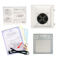 TERI Aspirateur Ongles Turbo M Blanc & Grille Silver