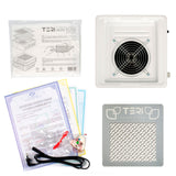 TERI Aspirateur Ongles Turbo M Blanc & Grille Silver