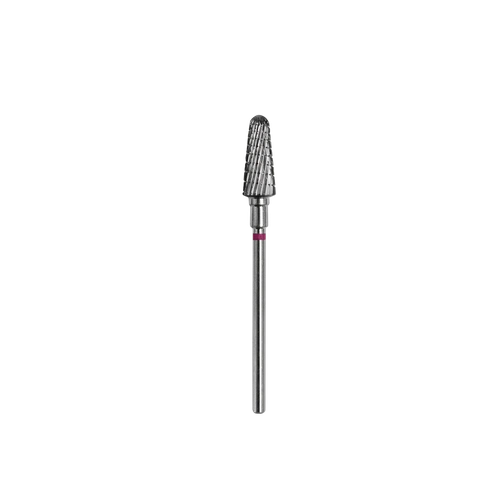 Embout carbure Staleks Pro Expert FT70V060/14 cône tronqué frustum bague violette grain dur diamètre 6 mm partie active 14 mm pour dépose rapide gel acrylique et raccourcissement bord libre