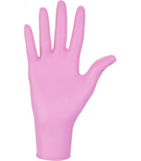 Gants 100% Nitriles Rose Clair Epais x 100