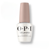 Flacon de gel de construction 4-en-1 OPI GELevate Blank Canvas, teinte blanc doux, format 15ml, technologie Intelli-Builder sans TPO.