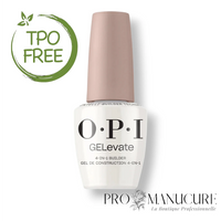 Flacon de gel de construction 4-en-1 OPI GELevate Blank Canvas, teinte blanc doux, format 15ml, technologie Intelli-Builder sans TPO.