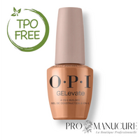 Flacon de gel de construction OPI GELevate Fill My Espresso, teinte marron café chaud, flacon 15ml formule sans TPO.