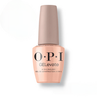 Flacon de gel de construction OPI GELevate For the Fill of It, teinte nude pêche, flacon 15ml formule sans TPO.
