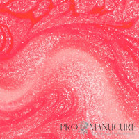 Zoom sur la texture nacrée et scintillante OPI If U Like Pinka Coladas, rose corail  