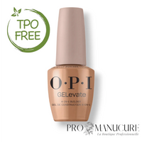 Flacon de gel de construction OPI GELevate Nude Sculpture, teinte beige naturel, flacon 15ml formule sans TPO.