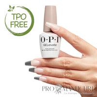 Flacon de gel de construction transparent OPI GELevate OPI'm Flawless, application sur capsules américaines, format 15ml, technologie Intelli-Builder sans TPO.
