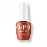 Flacon de vernis semi-permanent OPI GelColor Slip Dressed Up, teinte nude terreux, flacon 15ml formule sans TPO.