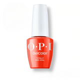 Flacon de vernis semi-permanent OPI GelColor Totally Red-ical, teinte rouge vif, flacon 15ml sans TPO.
