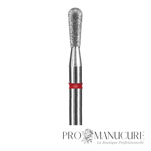 Zoom embout diamant Staleks FA120R023/5 forme match extrémité arrondie pour manucure russe combinée et travail délicat péri-unguéal