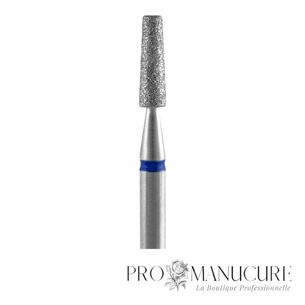Zoom embout diamant Staleks FA70B025/8 forme frustum pour soulèvement cuticule polissage plaque et mise en forme bord libre ongle