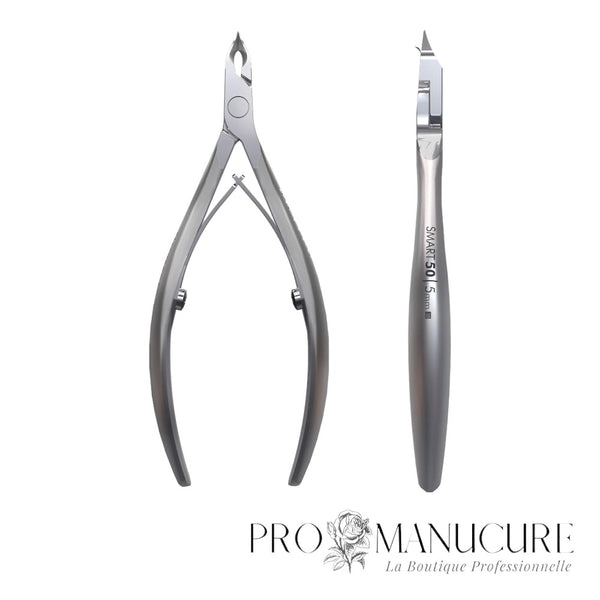Pince à cuticules professionnelle Staleks Pro Smart 50 NS-50 acier inoxydable AISI 420 manches allongés ergonomiques pour manucure pédicure