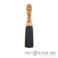 Râpe pédicure bois Staleks Beauty & Care 10 Type 2 ABC 10/2 courbée double face grain 100/180 bois d'aulne naturel pour pédicure professionnelle