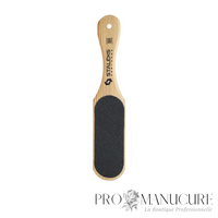 Râpe pédicure bois Staleks Beauty & Care 10 Type 1 ABC 10/1 double face grain 100/180 bois d'aulne naturel pour pédicure professionnelle et soins à domicile