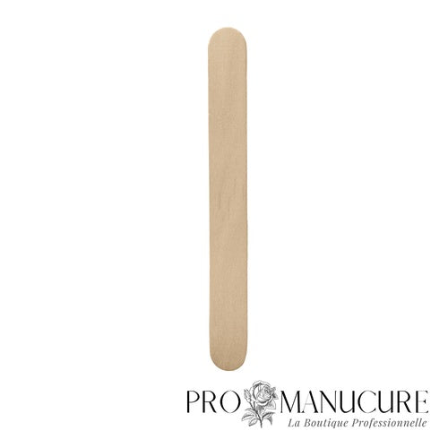 Zoom spatule bois naturel poncé Staleks DSW-10 150x17mm usage unique pour épilation salon de beauté