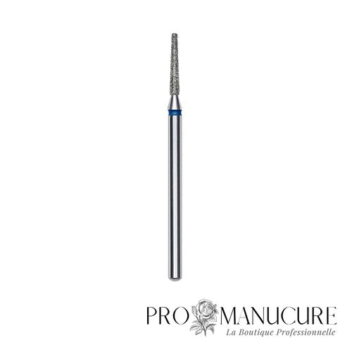 Large - Embout diamant Staleks Pro Expert FA70B016/10 cône tronqué frustum fin bague bleue grain moyen diamètre 1,6 mm partie active 10 mm pour petits ongles et zones étroites