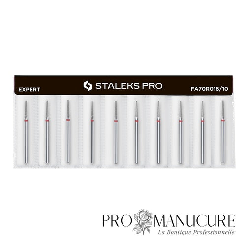 STALEKS Pro Diamant-Nagelbohrer FA60 - Spitz, Für Nagelhaut, Körnung Mittel (blau)