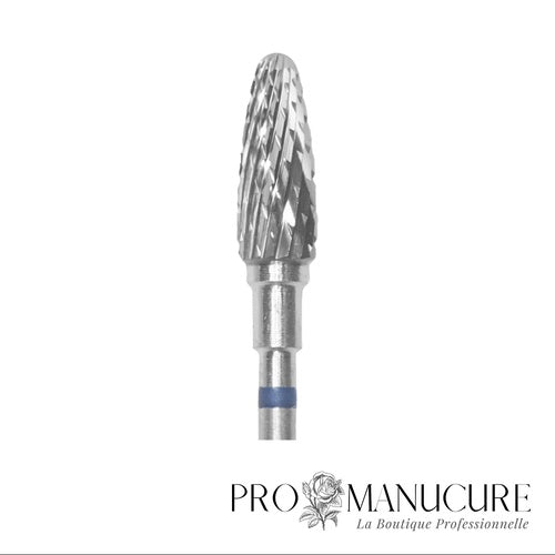 Zoom embout carbure Staleks FT90B050/13 forme corn épi de maïs grain moyen pour correction ongles artificiels précis travail quotidien et traitement callosités localisées pédicurie