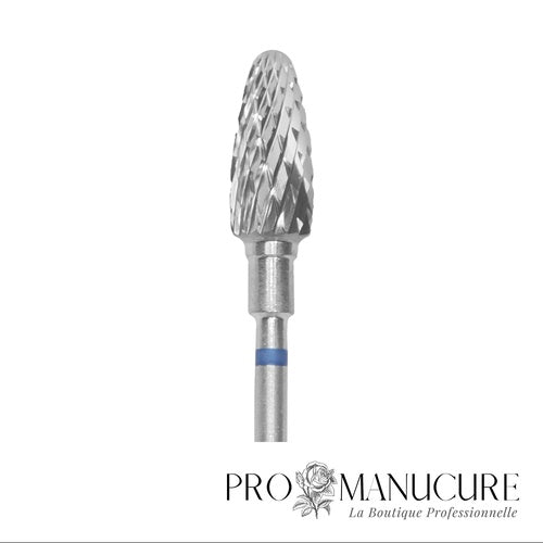Zoom embout carbure Staleks FT90B060/14 forme corn épi de maïs hachures crosswise pour correction ongles artificiels quotidienne et traitement callosités modérées pédicurie professionnelle