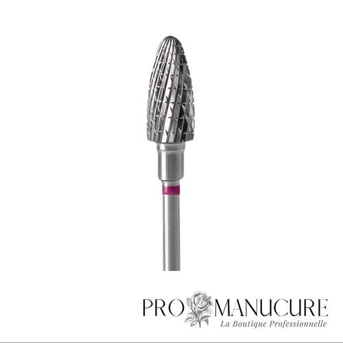 Zoom embout carbure Staleks FT90V060/14 forme corn épi de maïs hachures crosswise pour correction ongles artificiels et traitement callosités pédicurie professionnelle