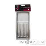 Plateau de stérilisation Staleks Pro Expert 10 Type 1 LE-10/1 acier inoxydable fond ondulé pour outils de manucure et pédicure