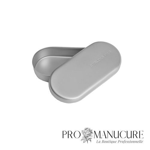 Zoom couvercle hermétique boîte LE-20/1 Staleks acier inoxydable 90x40x15mm pour rangement fraises manucure pédicure

