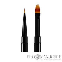 Zoom pinceau double face Staleks Pro Expert NBE-01/07 embout liner et embout gradient poils synthétiques pour nail art et effet babyboomer