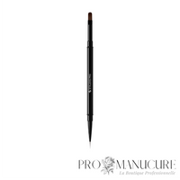 Pinceau double embout Staleks Pro Expert NBE-03/06 liner 10 mm et gel 11 mm manche aluminium pour nail art et pose de gel