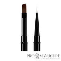 Zoom pinceau double face Staleks Pro Expert NBE-03/06 embout liner et embout gel poils synthétiques pour French manucure et nail art