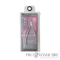 Pince à cuticule Expert Staleks Pro NE-90-5 lame 5mm partie travaillante étroite poignées allongées rivet inversé manucure classique professionnelle
