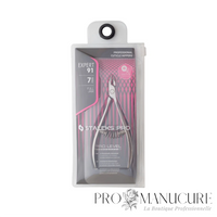 Pince à cuticule Expert Staleks Pro NE-91-7 lame 7mm partie travaillante étroite poignées allongées manucure et pédicure professionnelle
