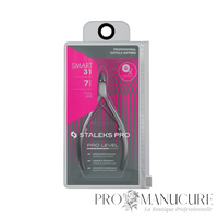 Pince à cuticule Staleks Pro Smart 31 NS-31-7 lame 7mm tranchants droits inclinés poignées courtes arrondies pédicure cuticules développées
