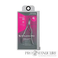 Pince à cuticule Staleks Pro Smart 80 NS-80-3 lame 3mm tranchants droits inclinés poignée ergonomique courbée manucure professionnelle
