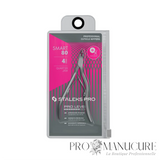 Pince à cuticule Staleks Pro Smart 80 NS-80-4 lame 4mm tranchants droits inclinés poignée ergonomique courbée manucure professionnelle
