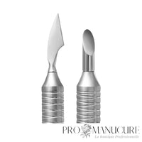 Zoom manche creux grand diamètre et double embout PE-100/1 Staleks Expert 100 repousse biseauté slant et nettoyeur pour cuticule manucure russe professionnel