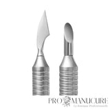 Zoom manche creux grand diamètre et double embout PE-100/1 Staleks Expert 100 repousse biseauté slant et nettoyeur pour cuticule manucure russe professionnel