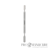 Repousse-cuticule double embout Staleks Pro Expert 30 Type 1 PE-30/1 acier inox AISI 420 manche massif repousse arrondi large et étroit manucure pédicure