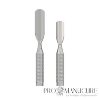 Zoom double repousse arrondi large et étroit PE-30/1 Staleks Expert 30 manche massif antidérapant GOI pour cuticule toutes morphologies d'ongles professionnel