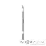 Repousse-cuticule double embout Staleks Pro Expert 30 Type 3 PE-30/3 acier inox AISI 420 manche massif repousse arrondi large et nettoyeur manucure pédicure