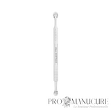 Repousse-cuticule courbé double embout Staleks Pro Expert 52 Type 1 PE-52/1 acier inox AISI 420 repousse arrondi large et étroit manucure professionnelle