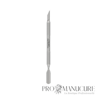 Repousse-cuticule double embout Staleks Pro Expert 90 Type 2 PE-90/2 acier inox AISI 304 manche cannelé repousse arrondi large et étroit manucure pédicure