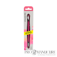 Pack - Pousseur cuticules Staleks Pro UNIQ 10 Type 3 PQ-10/3 Gummy manche silicone hypoallergénique pousseur arrondi étroit et hachette pour manucure russe pédicure professionnelle