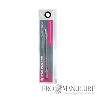 Pack - Repousse-cuticule double embout Staleks Pro Smart 50 Type 6 PS-50/6 acier inoxydable repousse arrondi et lame plate coudée manucure pédicure professionnelle