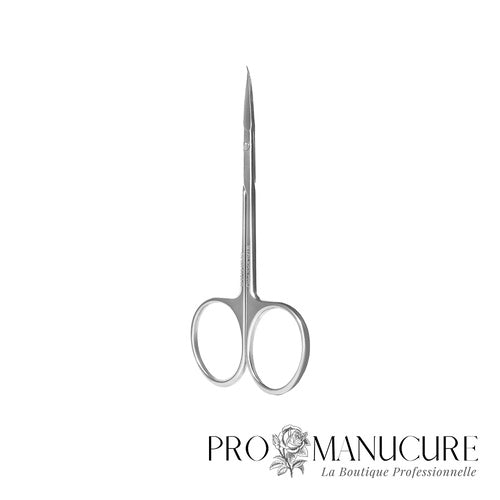 Ciseaux à cuticule avec crochet Staleks Pro Expert 51 Type 3 SE-51/3 acier inoxydable lames effilées 23mm manches droits allongés manucure russe professionnelle